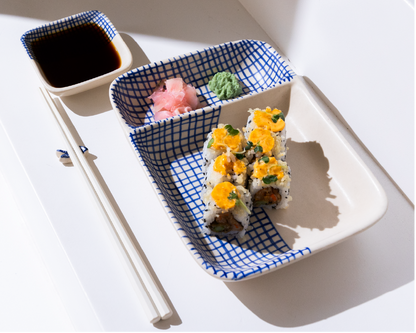 Neel- Sushi/ Chip and Dip Set with Chopstick Holder